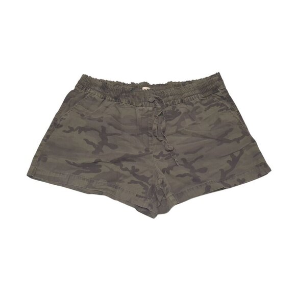 LOFT outlet Women's Size XL Faded Camo Tie Waist Shorts With Pockets - Picture 1 of 13